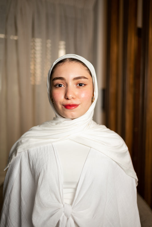 Easy scarf set ( white )