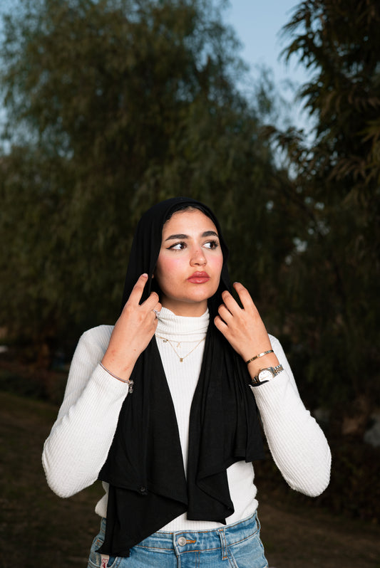EASY SCARF SET ( Black )