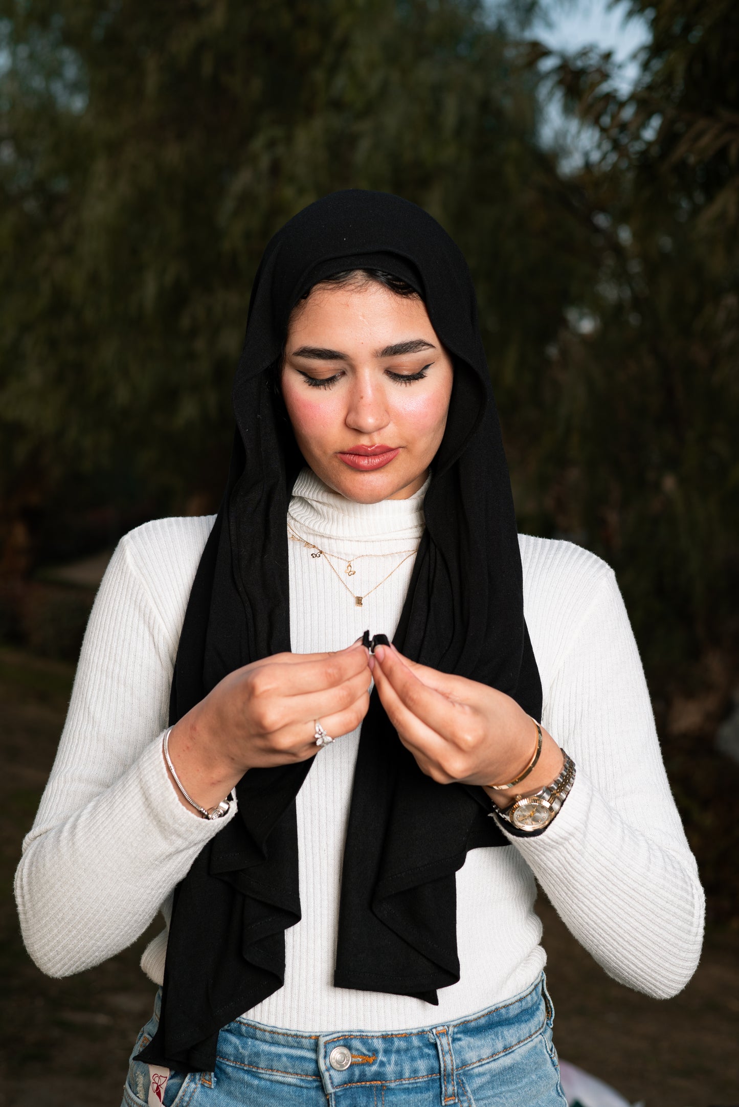 EASY SCARF SET ( Black )